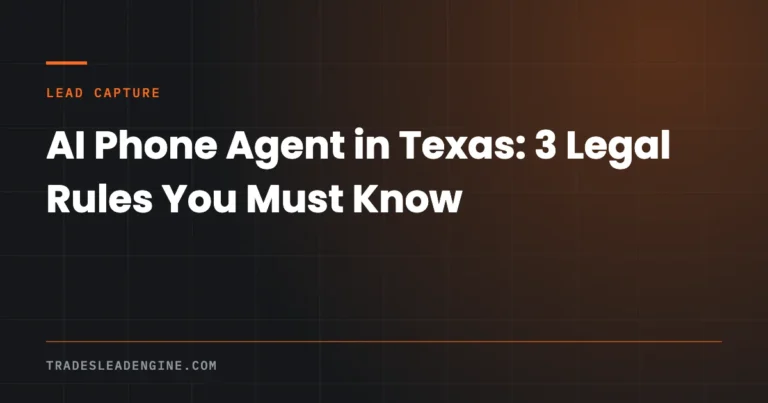 ai phone agent legal trades lead engine