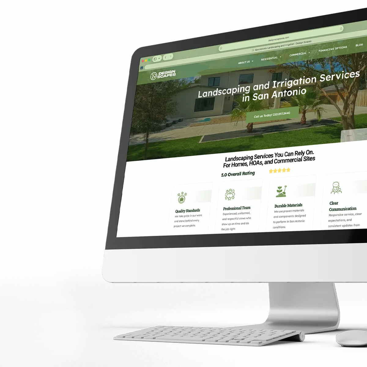 Design Scapes website homepage screenshot