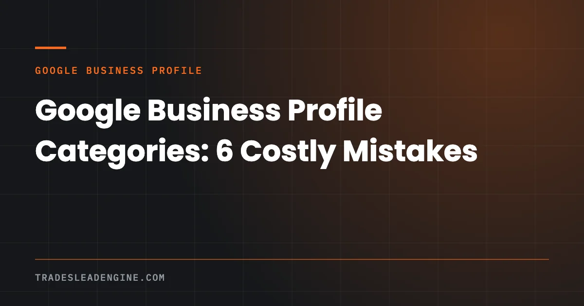 Do Google Business Profile Categories Actually Affect Your Ranking? 1 Google Business Profile categories list for trades businesses
