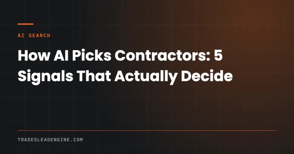 Contractor Marketing Guides for Texas Trades Businesses 16 How AI picks contractors to recommend to homeowners