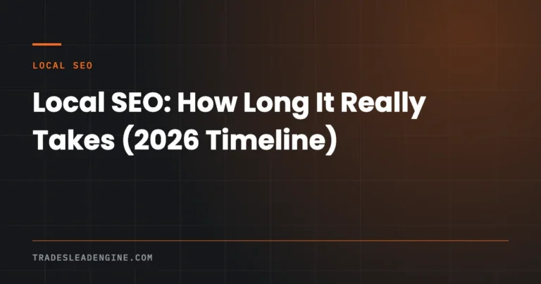 local seo timeline trades lead engine