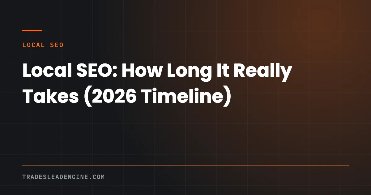 How Long Does Local SEO Take for a Texas Contractor? A 30/60/90 Reality Check 1 Local SEO timeline over twelve months for a contractor
