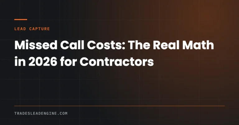 missed call costs trades lead engine