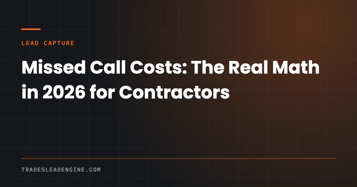 What a Missed Call Actually Costs a Texas Contractor (Real Numbers, Real Sources) 1 Missed call cost worksheet for a Texas trades business