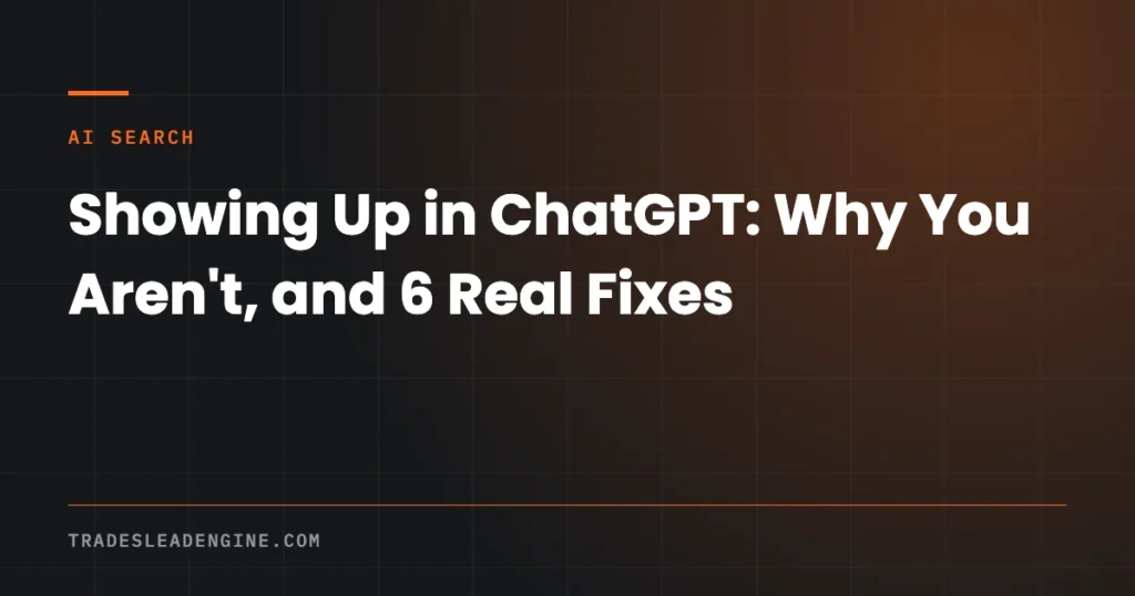 Contractor Marketing Guides for Texas Trades Businesses 17 Showing up in ChatGPT results for a contractor query